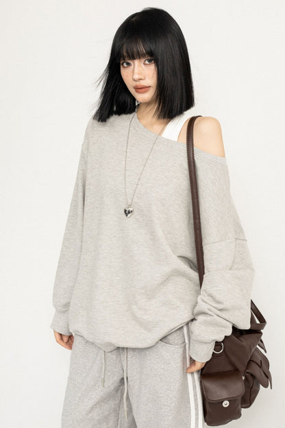 Early Autumn Off-Shoulder Sweatshirt