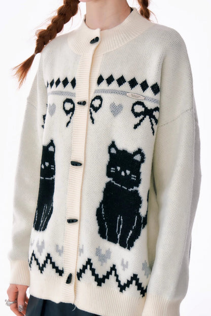 High-Quality Cat Sweater Cardigan