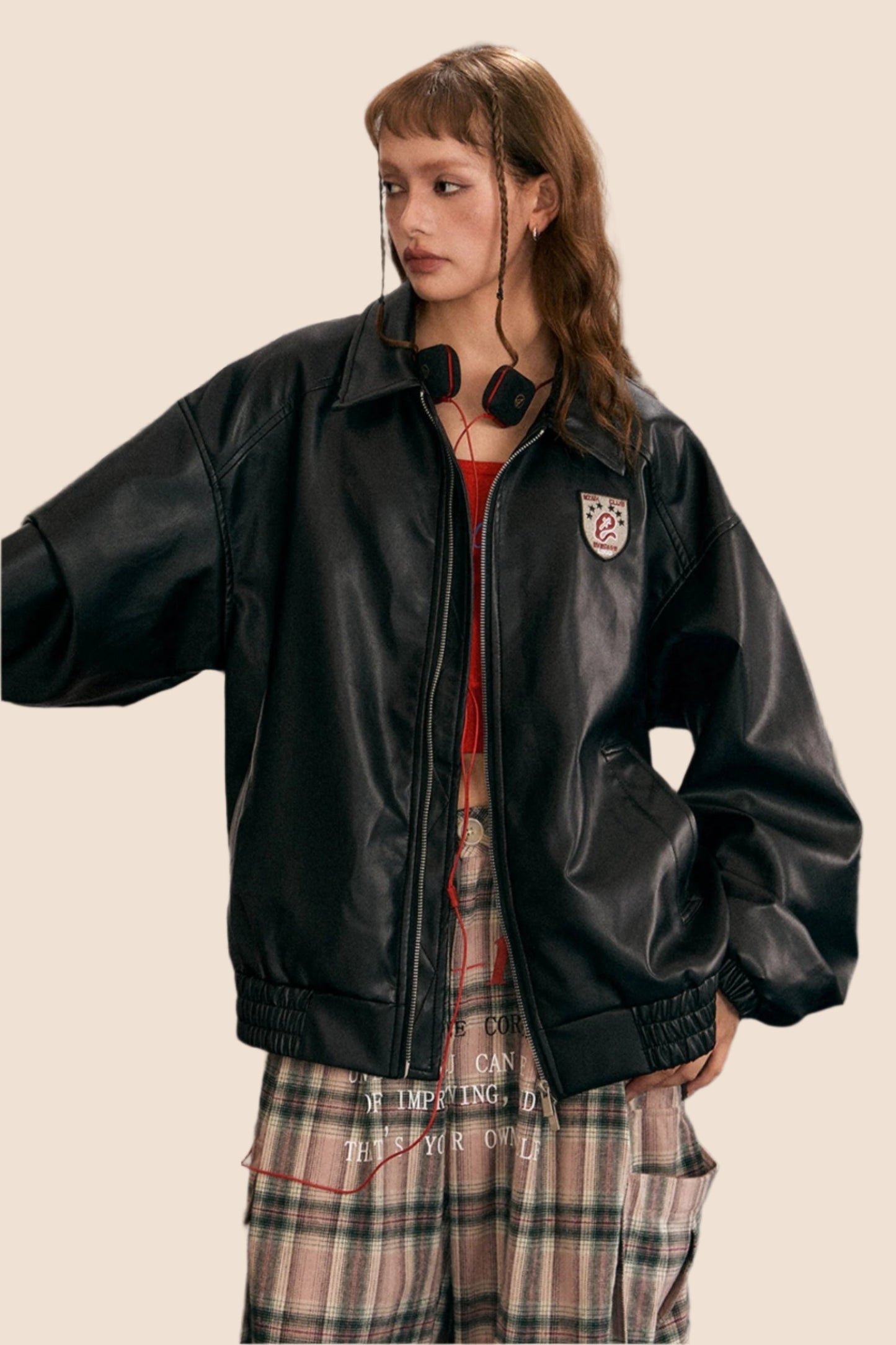 American Retro PU Biker Jacket