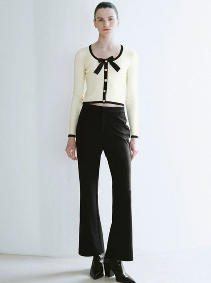 High-waisted Thin Flared Pants