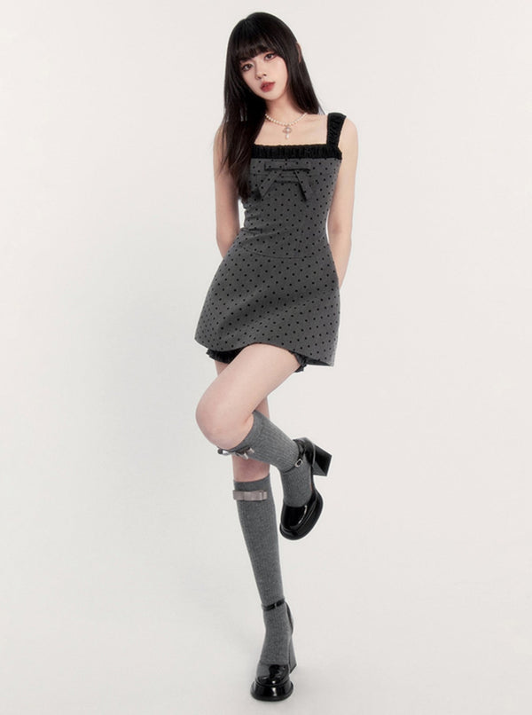 Stacked Polka Dot Two-Piece Dress