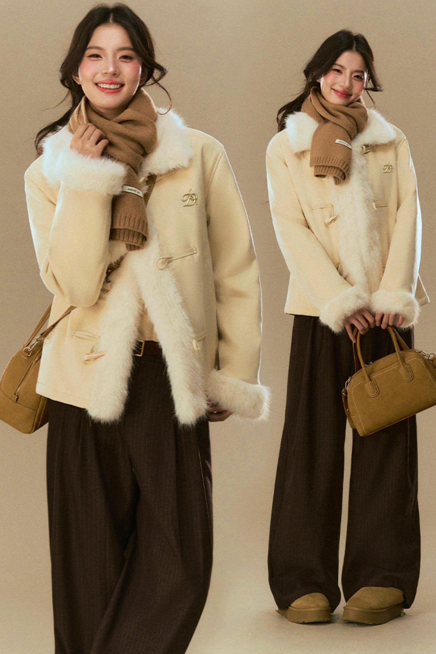 Suede Fur Collar Jacket