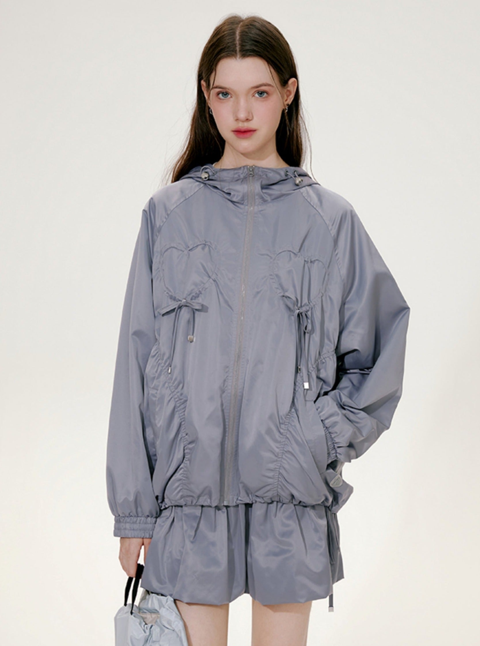 Glossy Drawstring Sport Jacket Set-Up – UrbanSheek