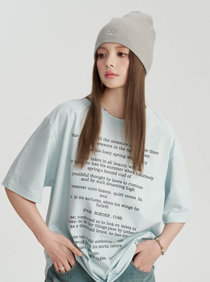 Smudged Letter Short Sleeve T-Shirt