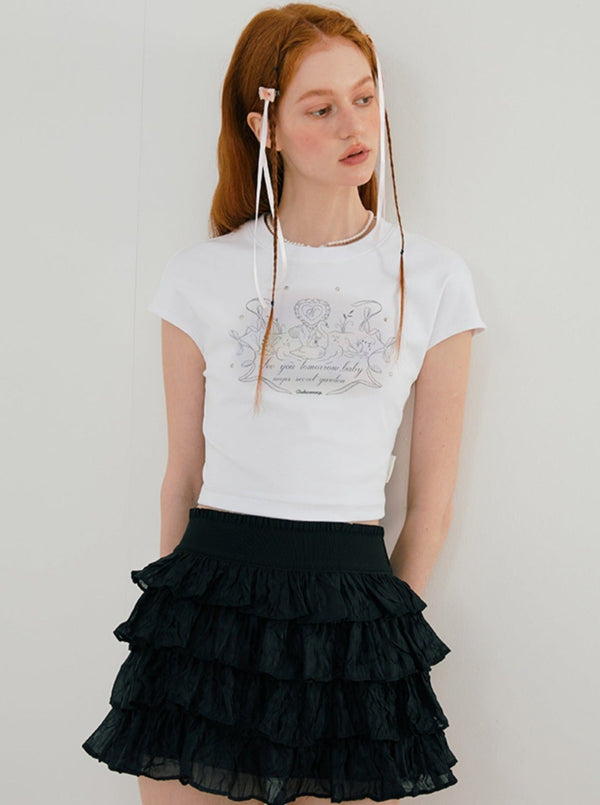 Diamond Print Short Sleeve T-shirt