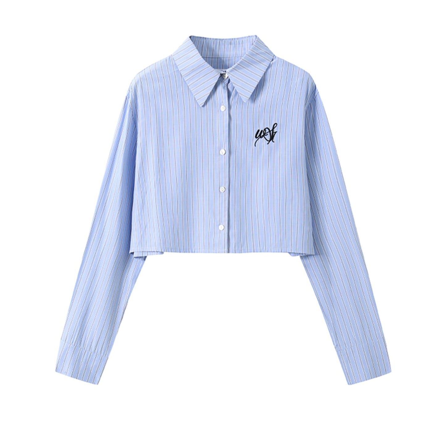 Striped Embroidered Blue Stripe Shirt