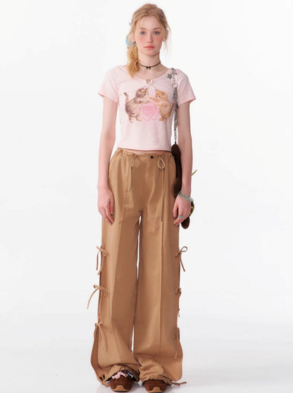 High Waist Wide-Leg Cargo Pants