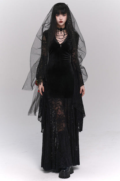 Ghost Girl, Dark Girl, Women's Gothic, French Vintage Dress, Halloween Costume, Wear Subculture