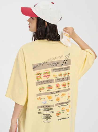 Fun Hamburger Couple T-Shirt