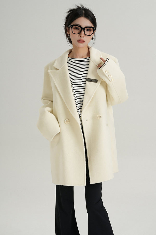 High-End Black Wool Tweed Jacket