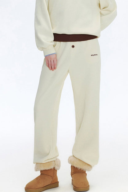 THREE SMALL Buttons Loose SweatPants