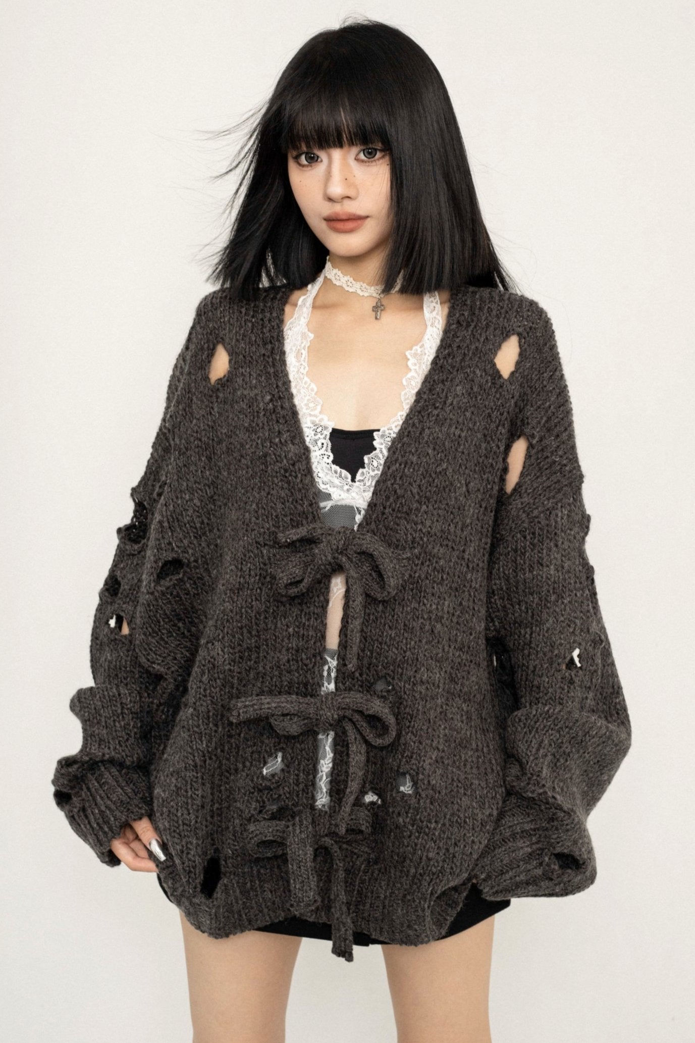 Korean Piercing atmospire Cardigan