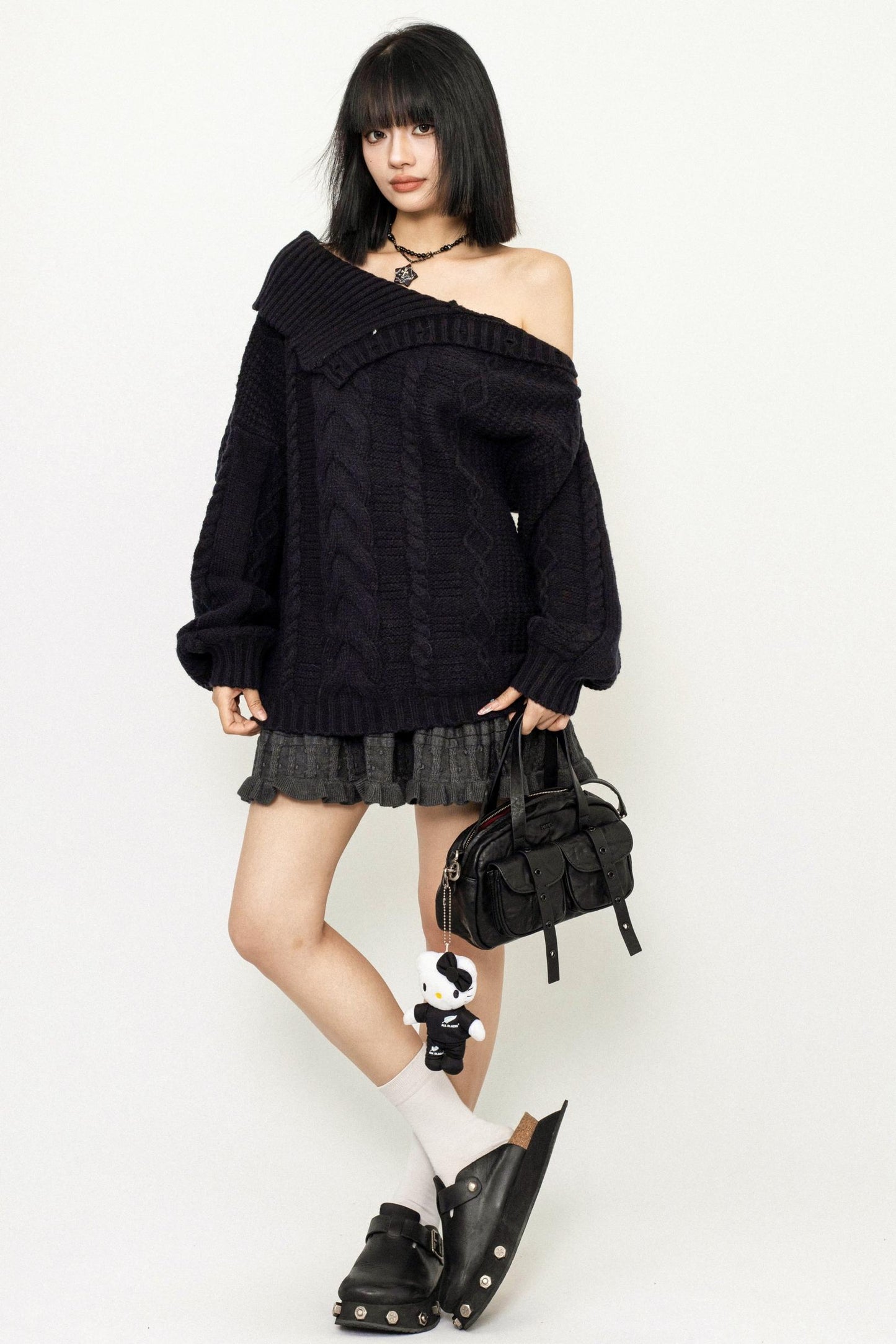 Multi-Way Loose Knit Sweater