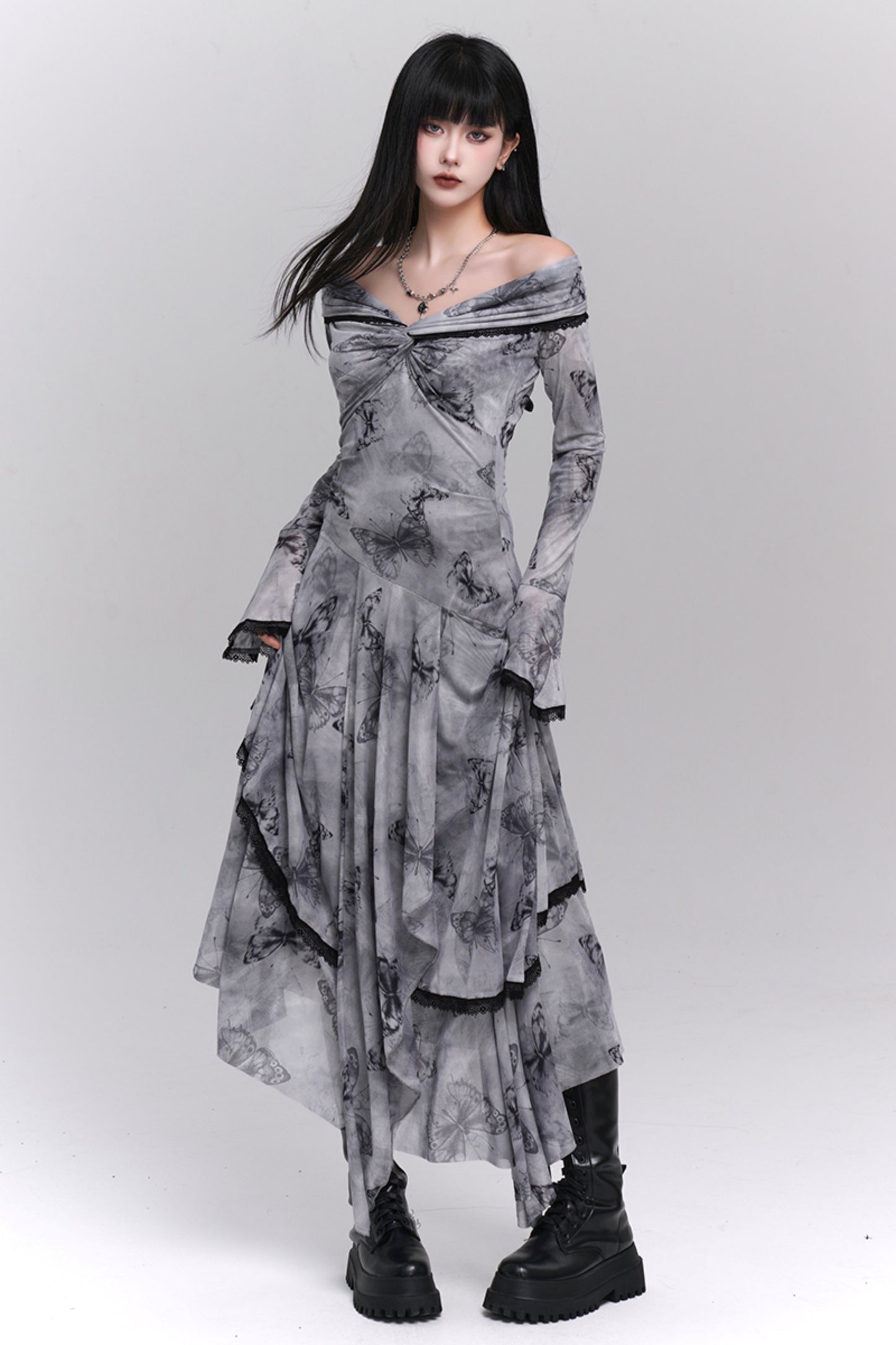 Non-Collision One-Shoulder Dress