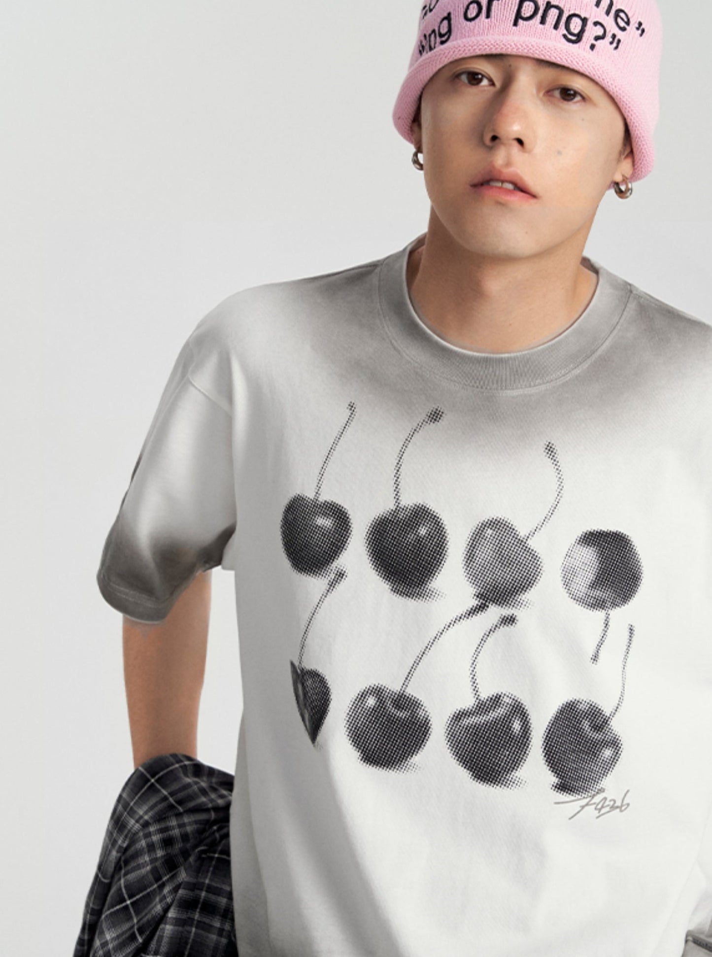 Loose Gradient Cherry T-Shirt