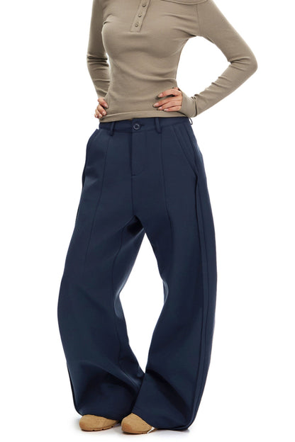 Curved Scimitar Wide-leg Trousers