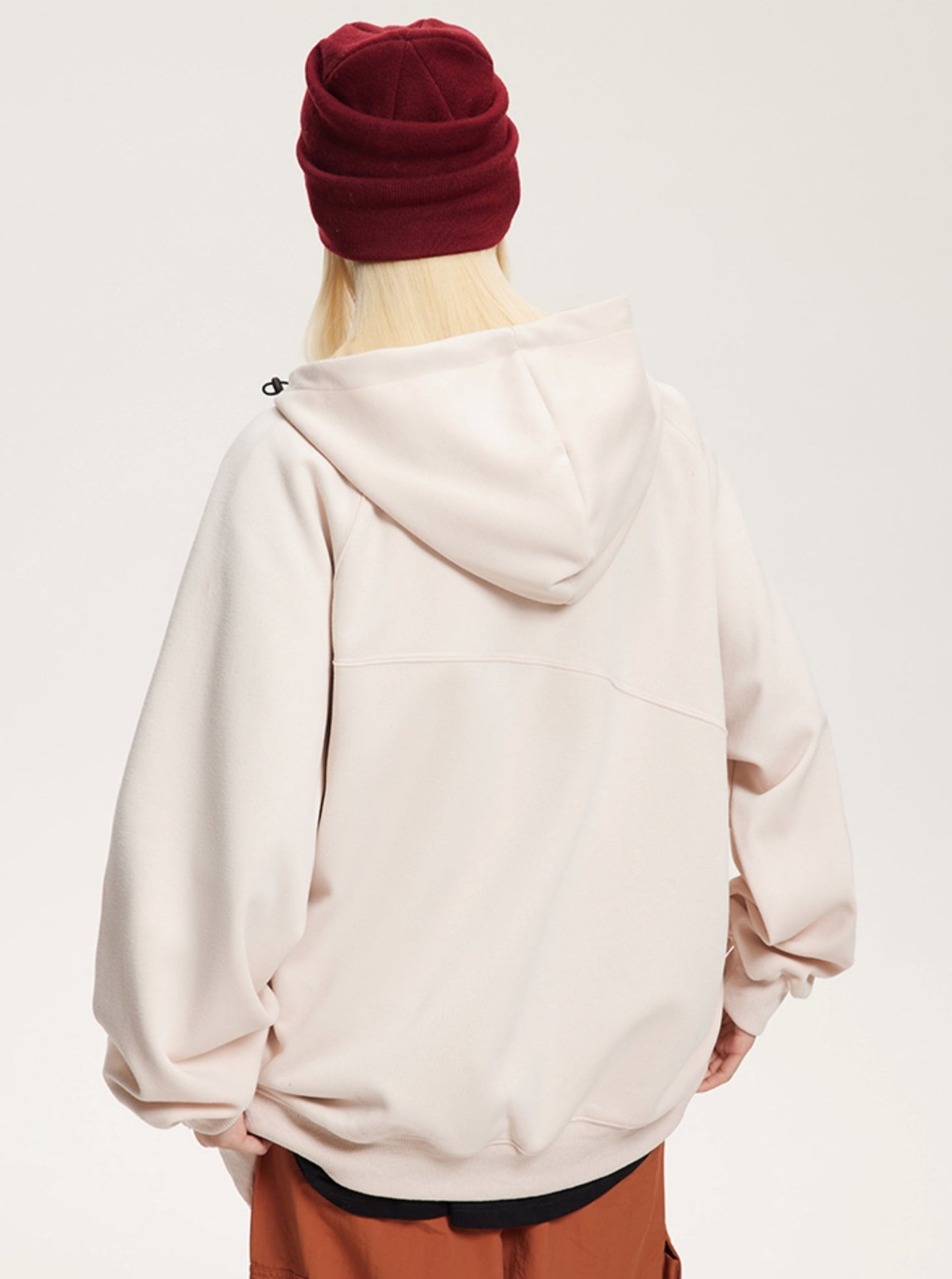 Double Zipper Hooded Sweatshirt Coat