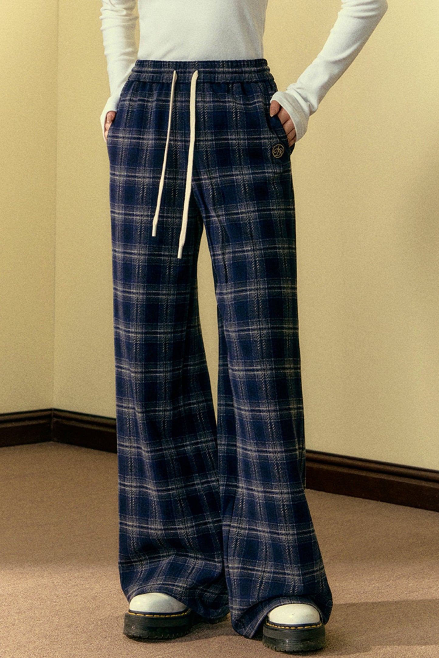 [Neu am 26. September] ANDYET AD1 ORIGINAL CHECK SLACKS VERSATILE COMMUTER WIDE-LEG PANTS SWEATPANTS AUTUMN