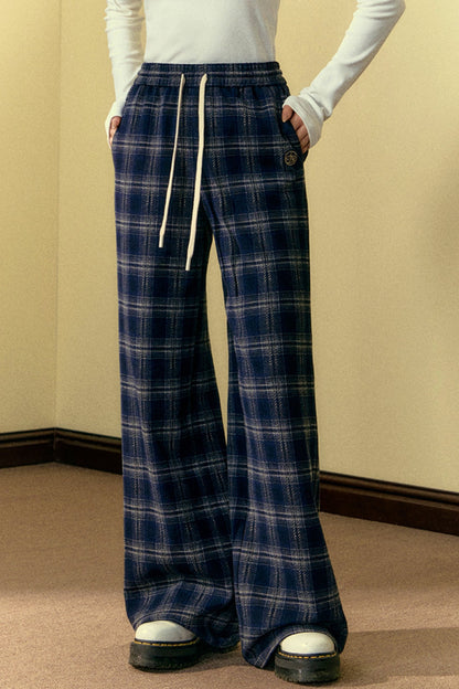 [Neu am 26. September] ANDYET AD1 ORIGINAL CHECK SLACKS VERSATILE COMMUTER WIDE-LEG PANTS SWEATPANTS AUTUMN