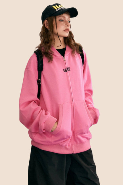 EZEK American Retro Pre-Fall Dopamine Gelb Kapuzenpulli Sweatshirt Frauen lose Reißverschluss lässige Jacke National Trend