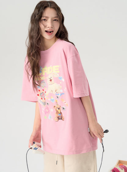 Fun Color Cake Pattern T-Shirt