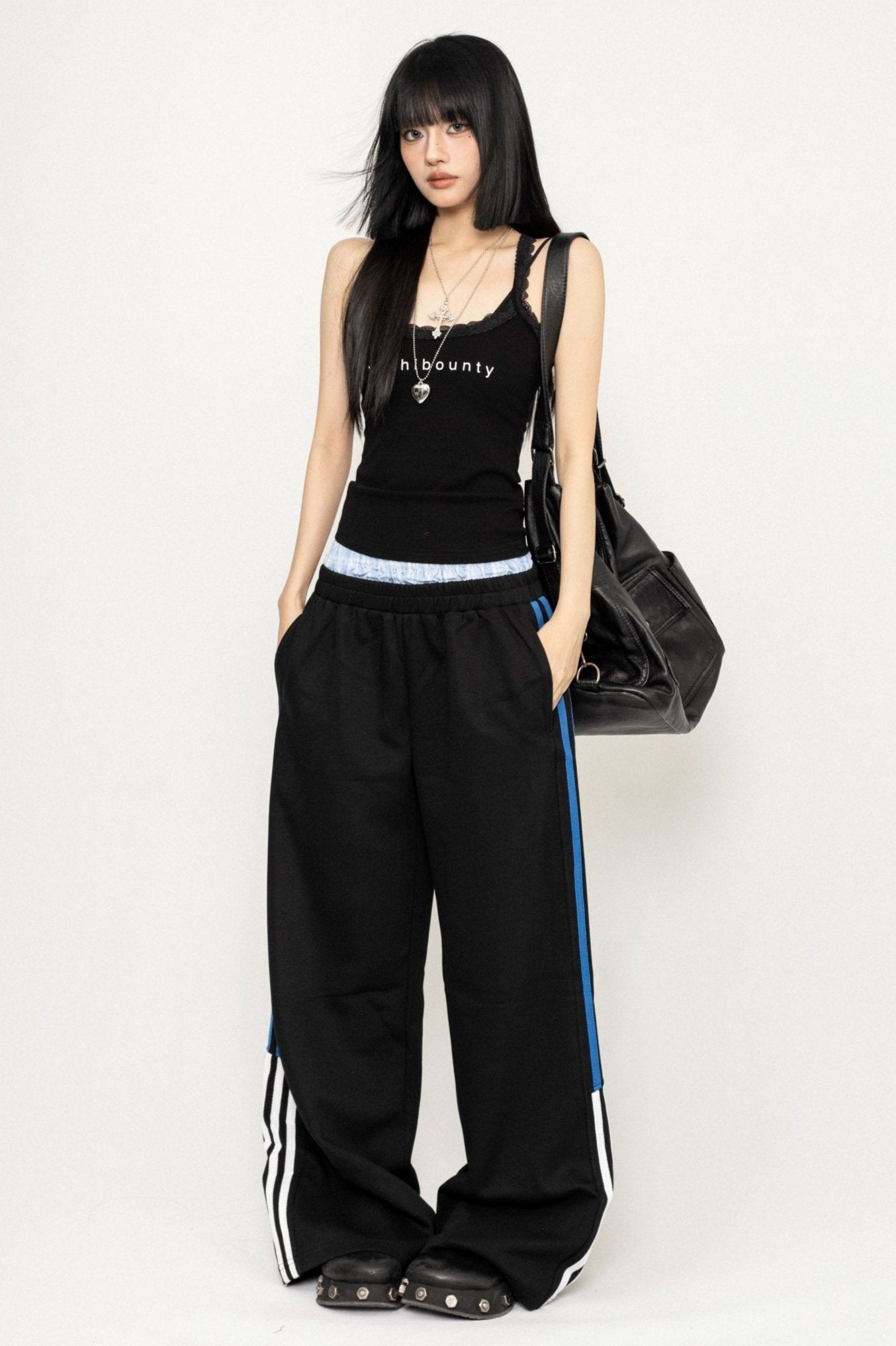 Retro Look Thin Stitching Trousers