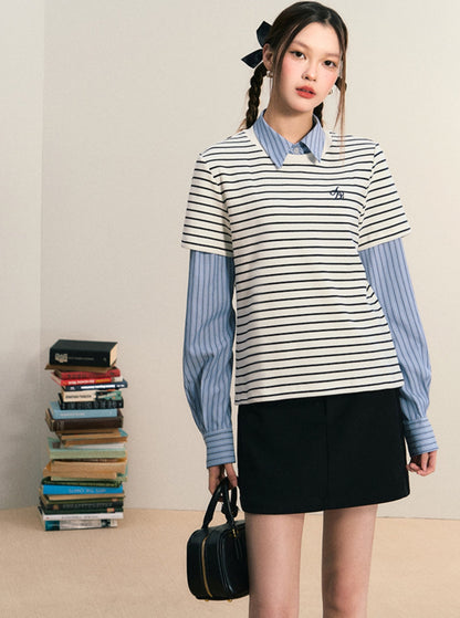 Striped Crew Neck T-Shirt