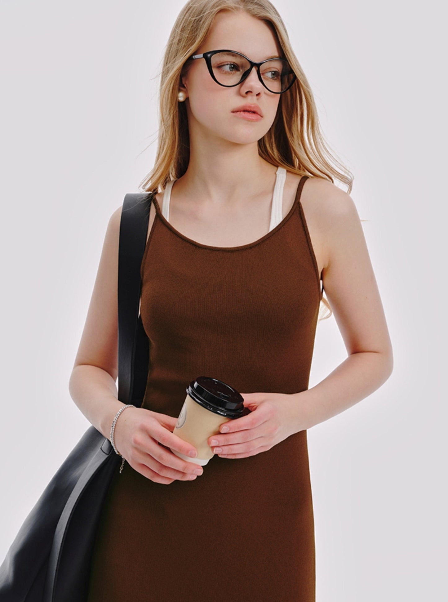 Brown Slim Hip Dress