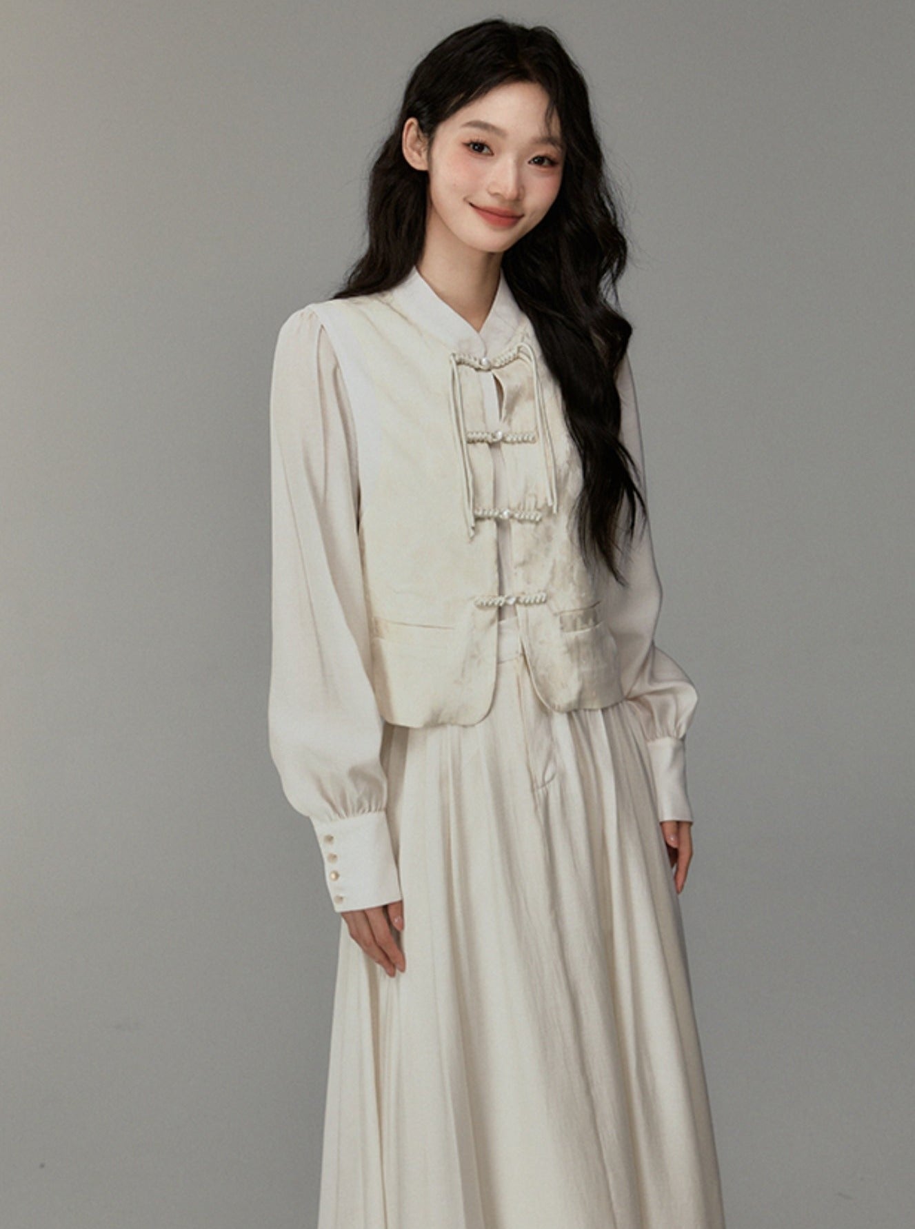 top and long skirt two-piece set