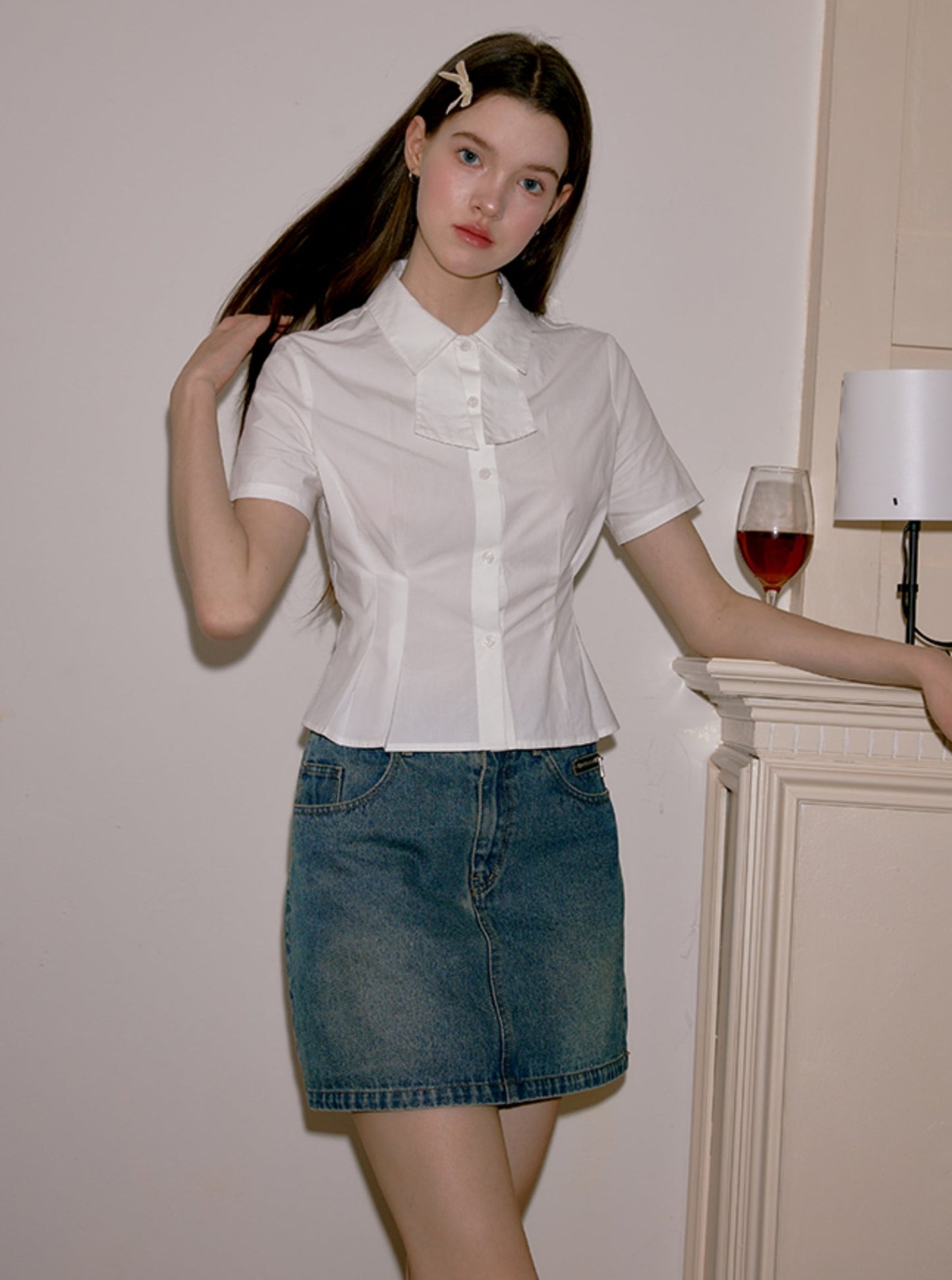 Nap Retro Self Tie Waist Shirt