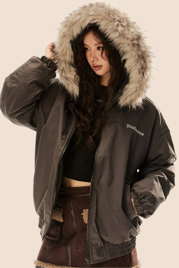 Dicker Kapuzen-Cotton-Jacke 