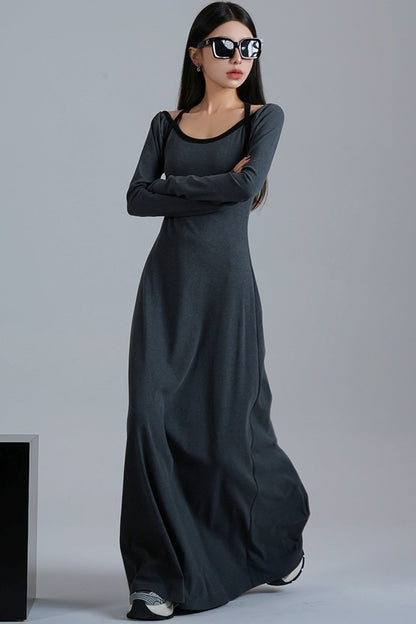 Original Black Slim Fit Midi Dress