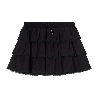 Vintage Pleated A-line Skirt