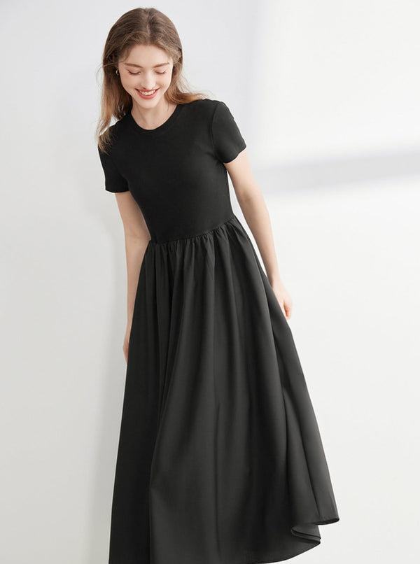 Temperament Commuting Black Dress
