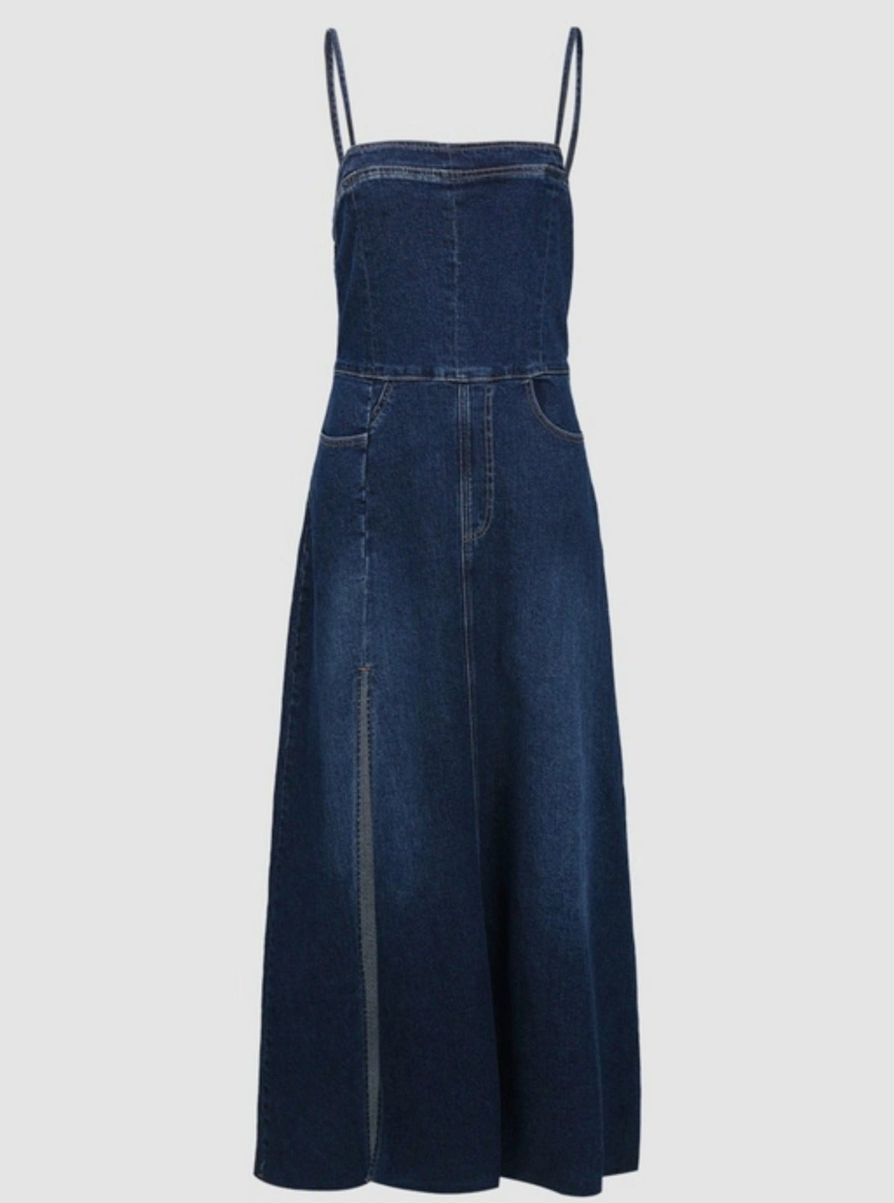 Slim Slim Slit Denim Kleid