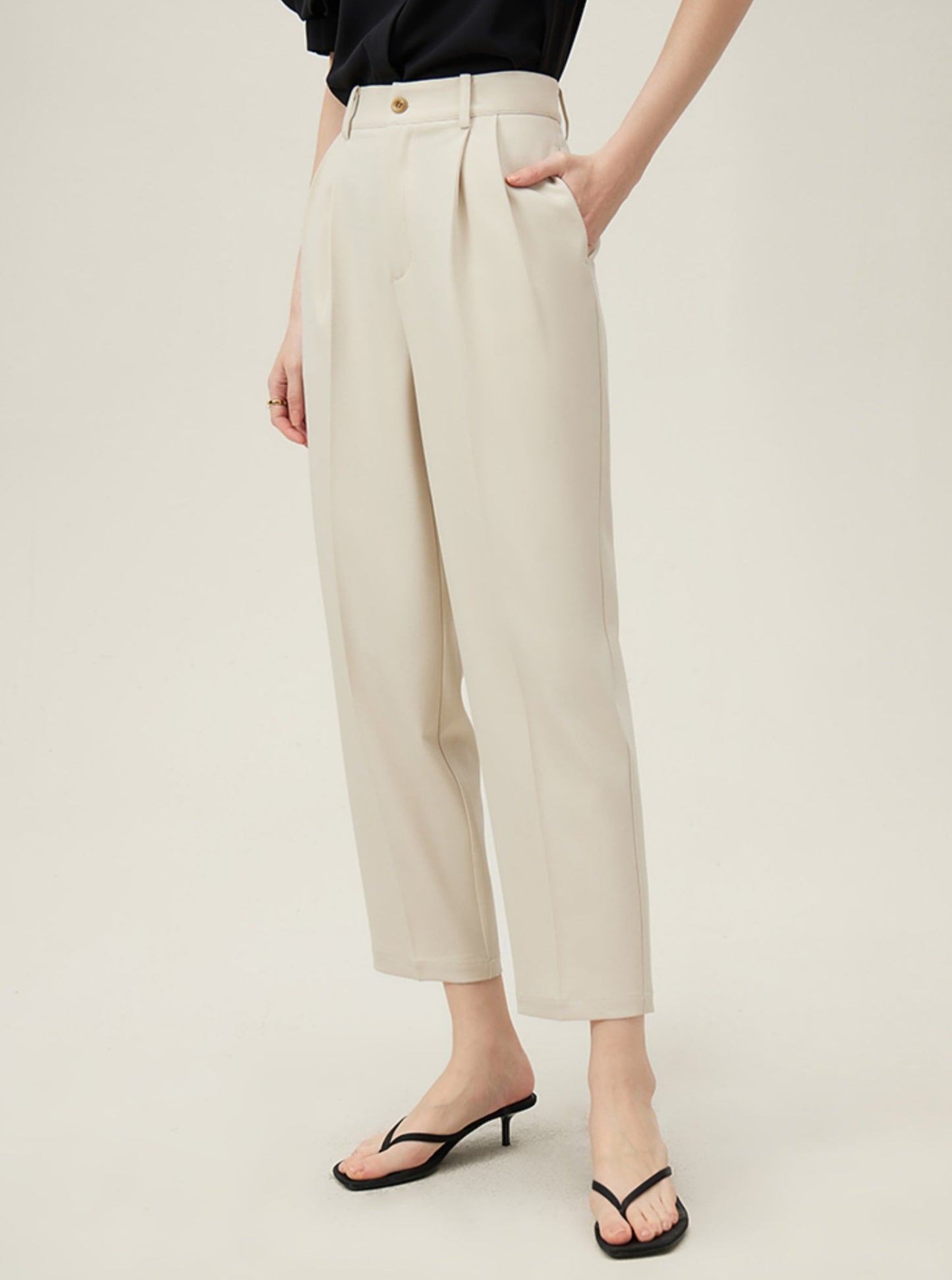 High Waist Suit Loose Slim Tapered Pants