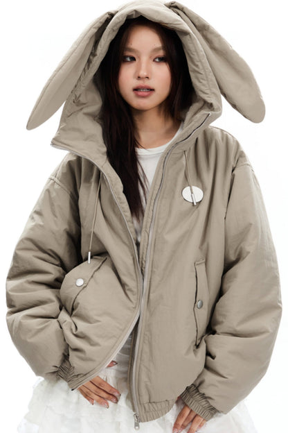 Short Loose Rabbit Ears Jacket