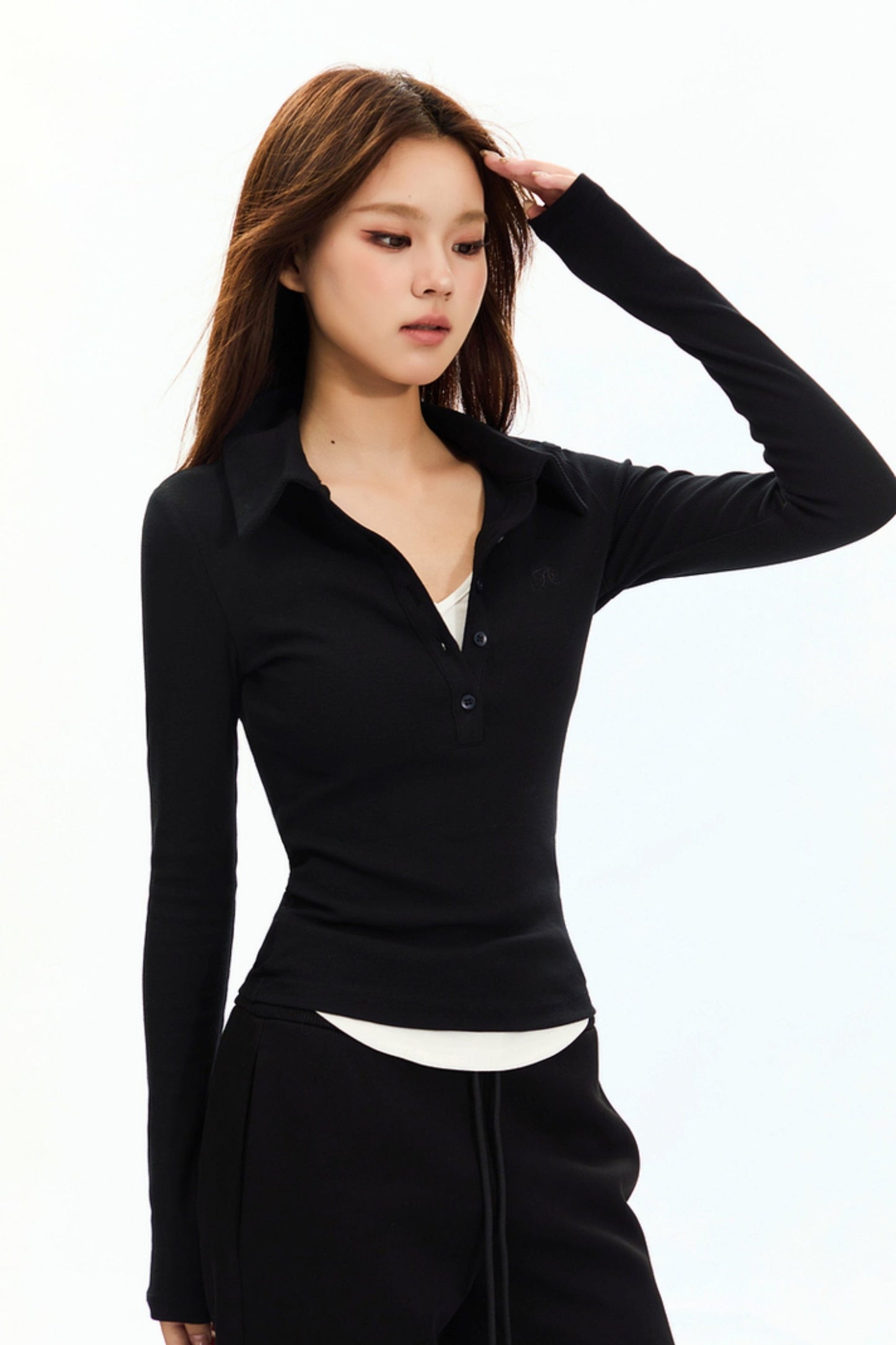 Knitted Base Layer Polo Neck T-Shirt