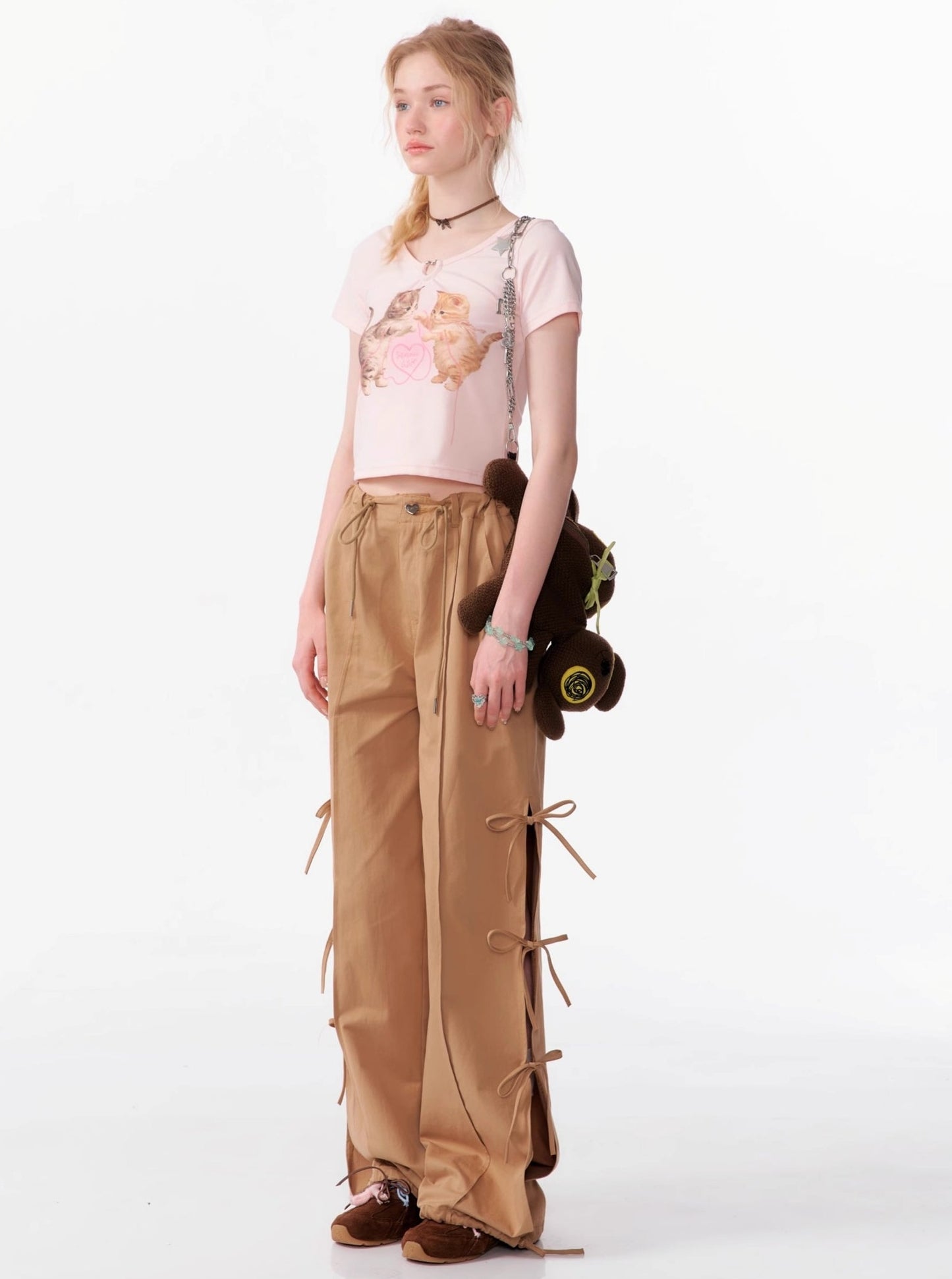 High Waist Wide-Leg Cargo Pants