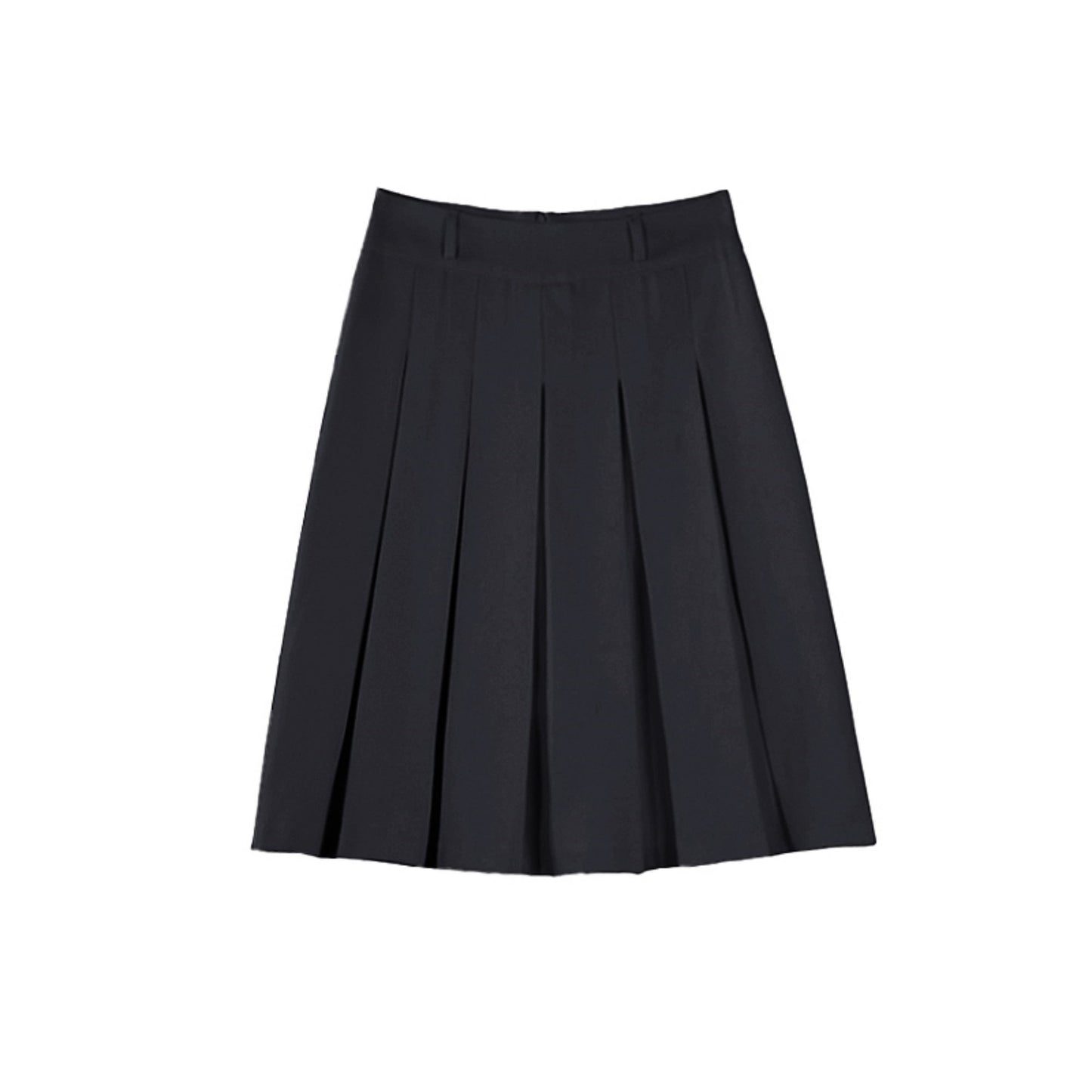 Gray Pleated A-Line Skirt
