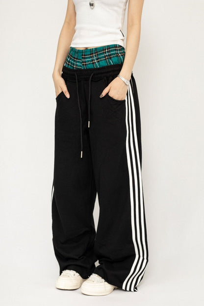 OCTTFLAB Autumn Pant 2024 New Patchwork Pant Casual Sweatpants Wide-leg Sweatpants Loose and slim