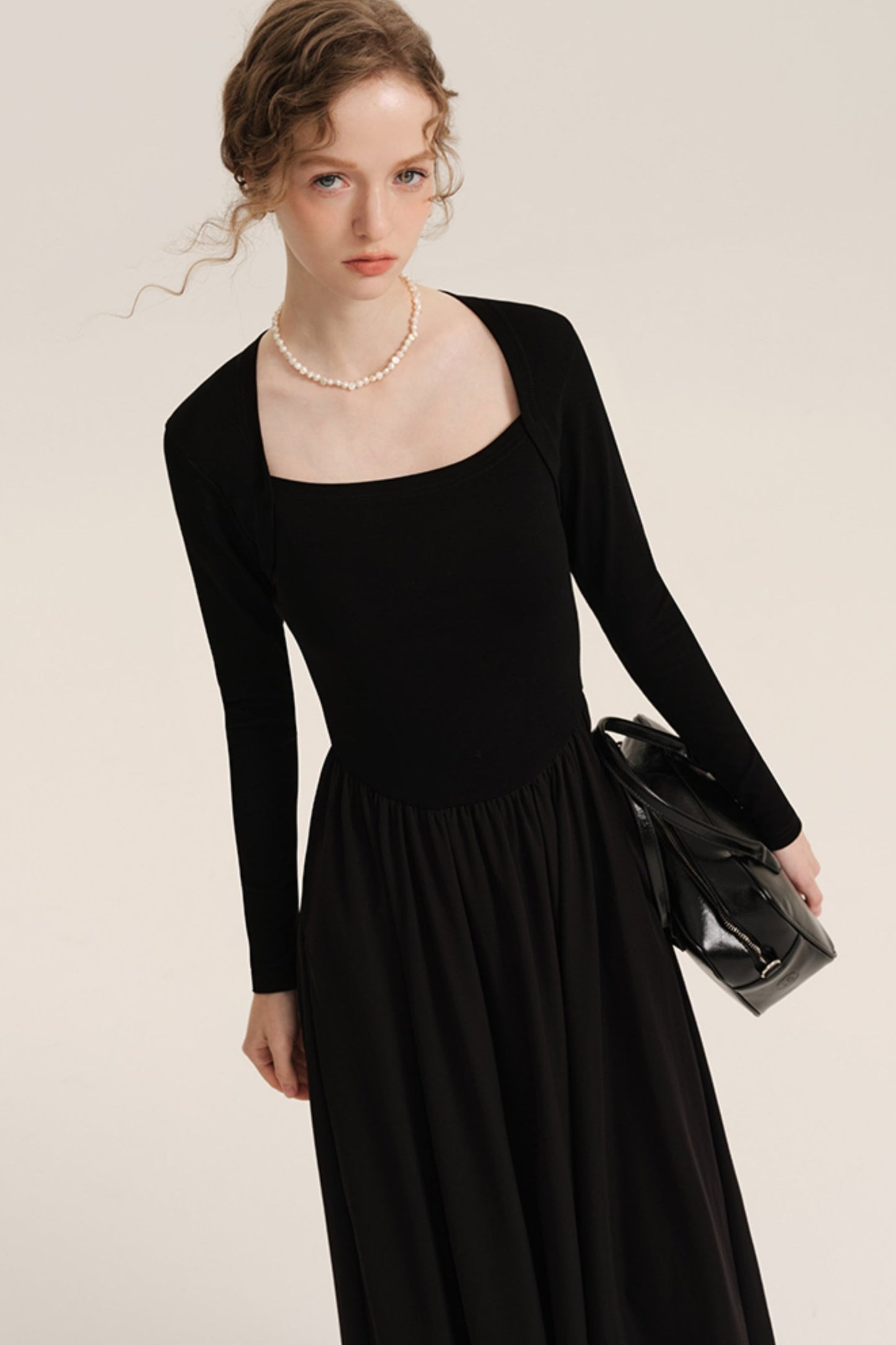 French Hepburn Style Knit Dress