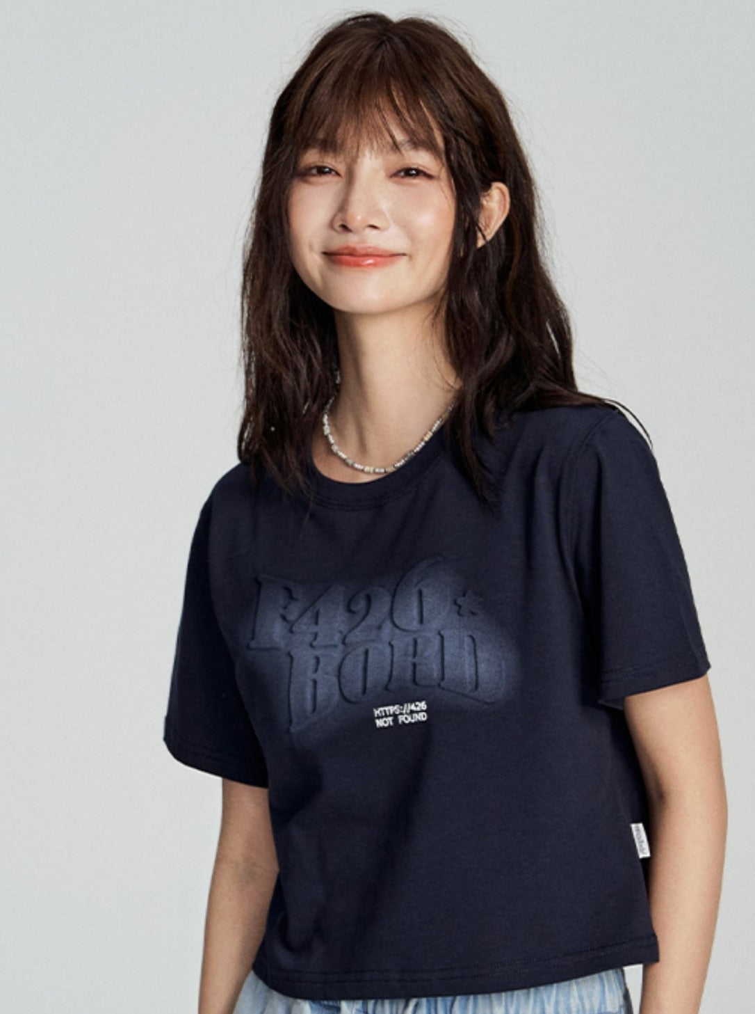 Letter Embossed T-Shirt