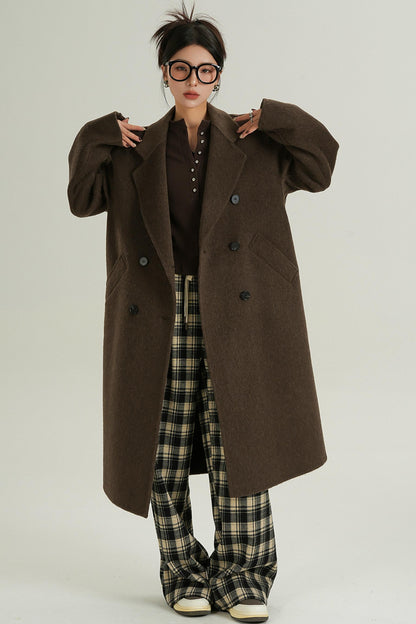 Double-Breasted Wool Suit Coat