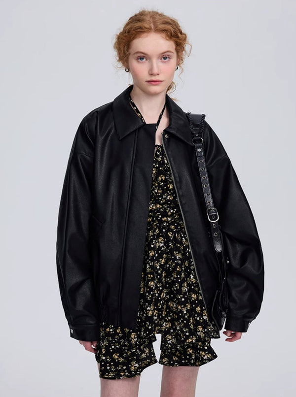 AMERICAN VINTAGE BIKER LEATHER JACKET