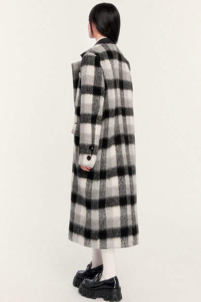 Warm Long Plaid Jacket