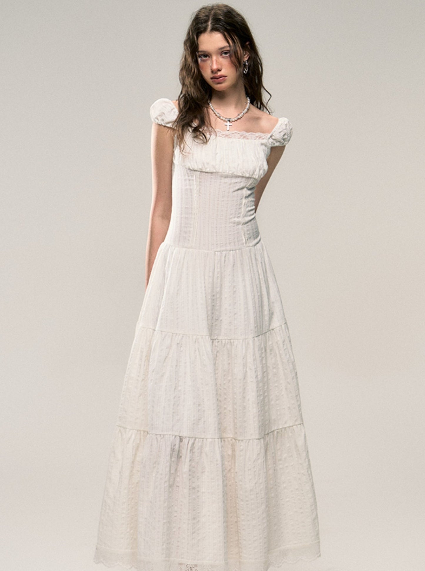 French Lace Cotton Dress