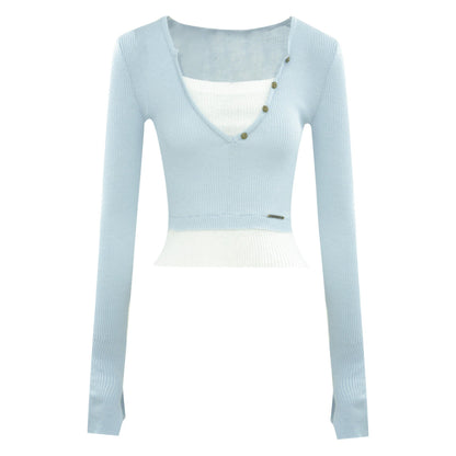 Color-block Knit Top