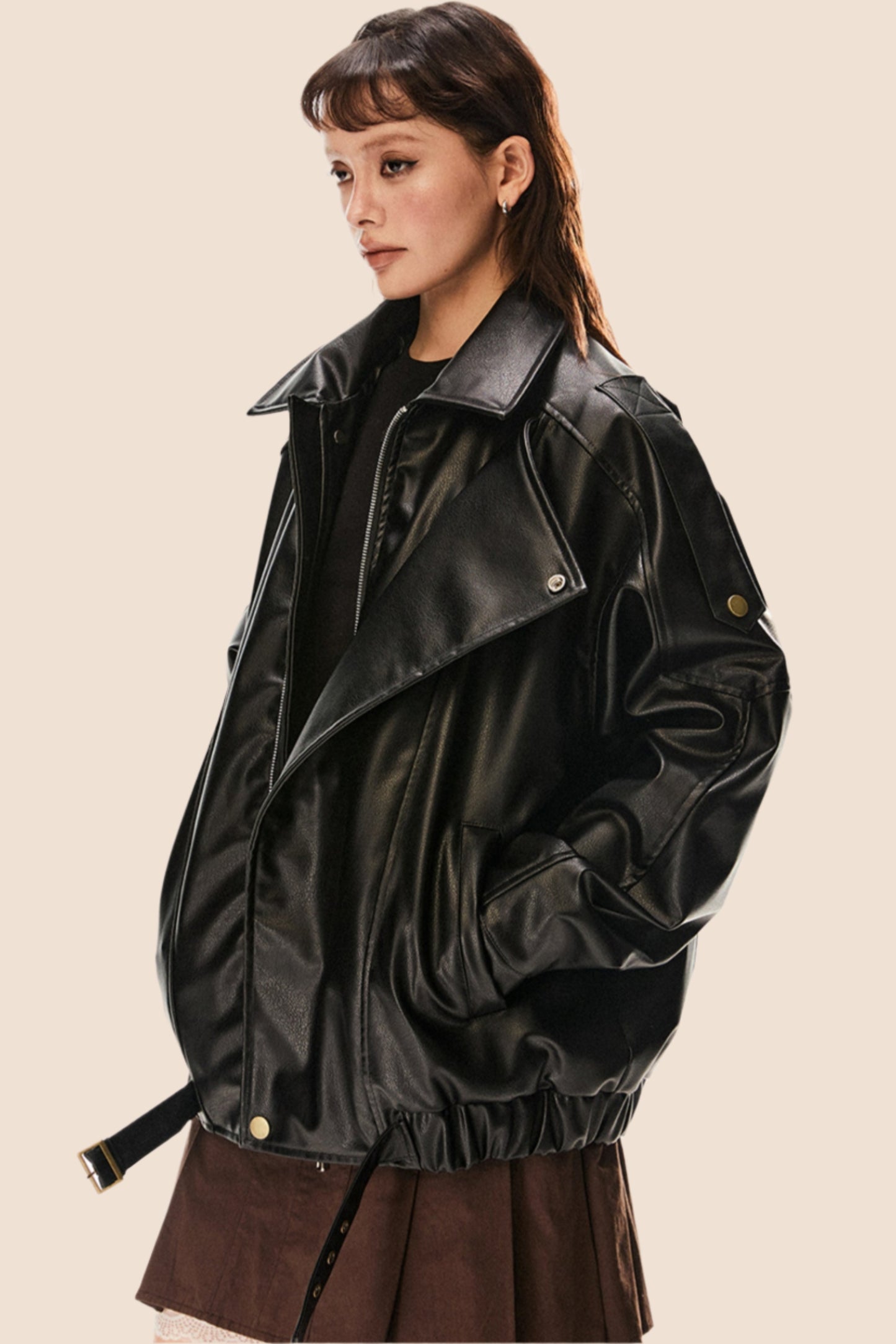 Heavy Leather Biker Jacket