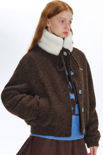 FURLAR JACKET WITH SMALL COLLAR